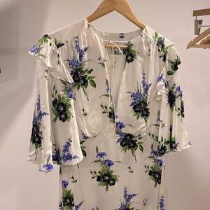 Les Reveries silk floral maxi dress, size 10